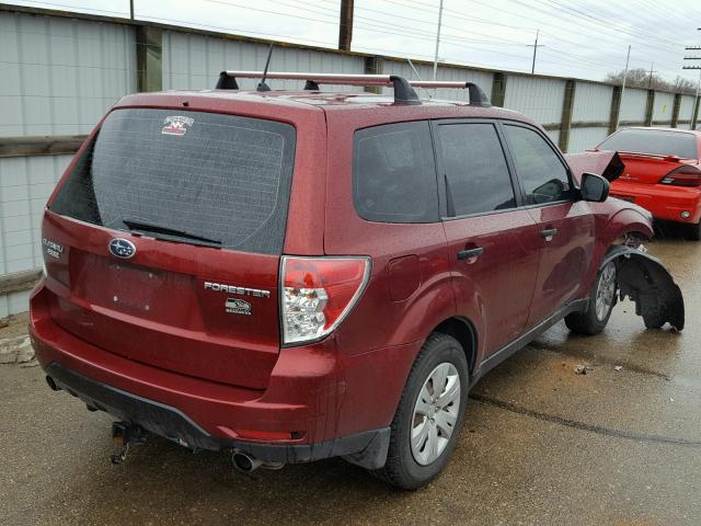 JF2SH616X9H767054 - 2009 SUBARU FORESTER 2 RED photo 4