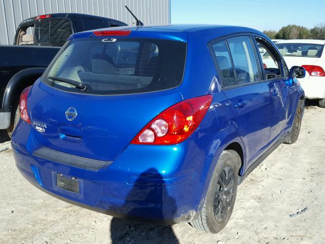 3N1BC1CP8BL411508 - 2011 NISSAN VERSA S BLUE photo 4