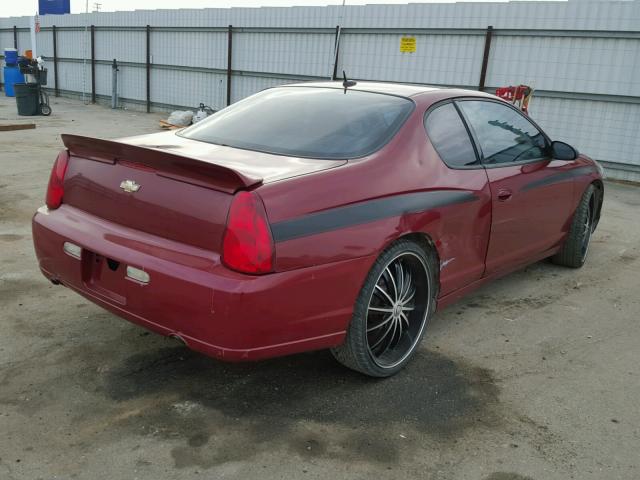 2G1WK151769308690 - 2006 CHEVROLET MONTE CARL RED photo 4