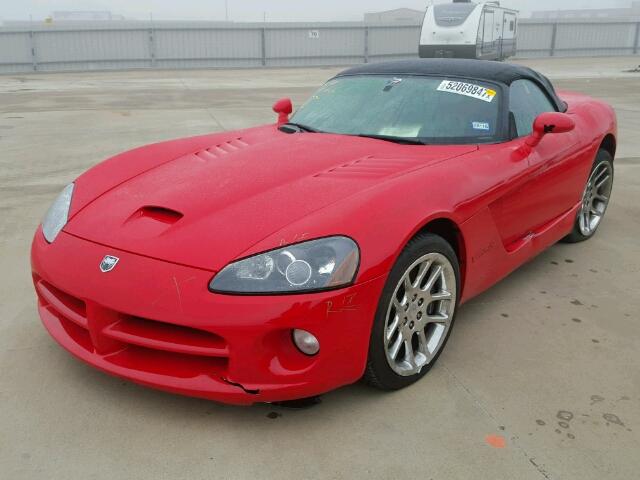 1B3JR65Z53V501303 - 2003 DODGE VIPER SRT- RED photo 2