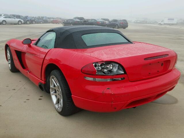 1B3JR65Z53V501303 - 2003 DODGE VIPER SRT- RED photo 3