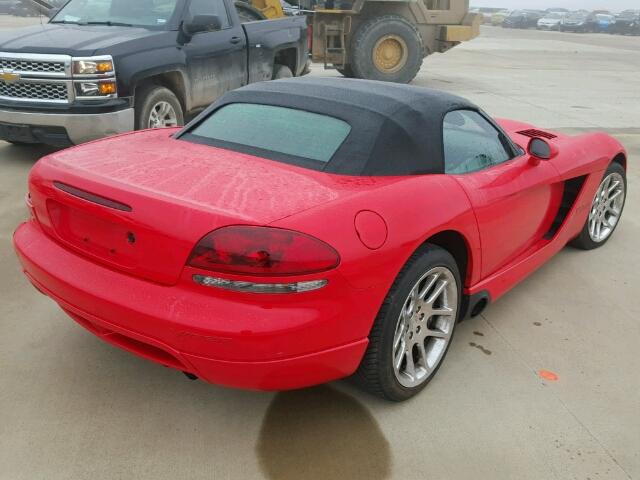 1B3JR65Z53V501303 - 2003 DODGE VIPER SRT- RED photo 4