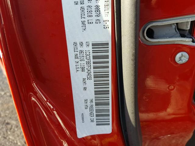 1C3CDFBB7FD434232 - 2015 DODGE DART SXT RED photo 10