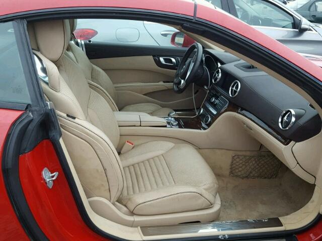 WDDJK7DAXDF005192 - 2013 MERCEDES-BENZ SL 550 RED photo 5