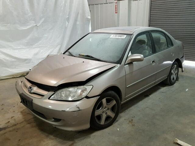 2HGES267X4H504218 - 2004 HONDA CIVIC EX TAN photo 2