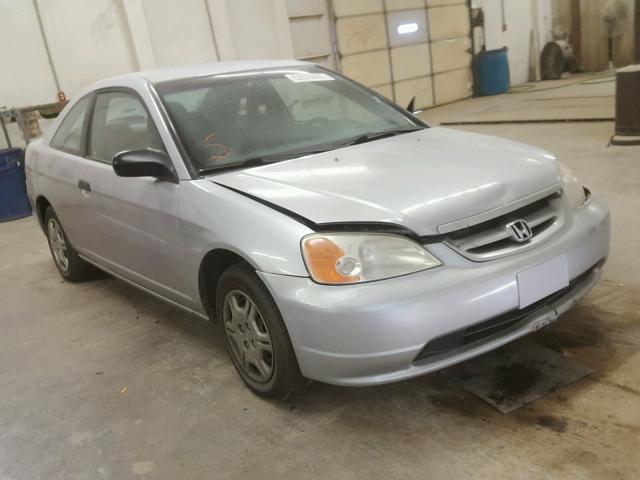 1HGEM22591L104342 - 2001 HONDA CIVIC LX SILVER photo 1