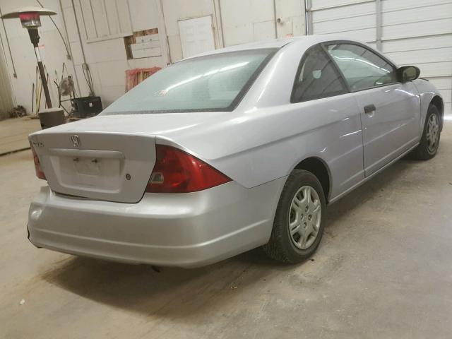 1HGEM22591L104342 - 2001 HONDA CIVIC LX SILVER photo 4