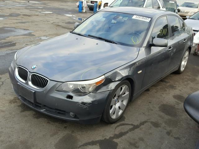 WBANE73567CM43976 - 2007 BMW 530 I GRAY photo 2