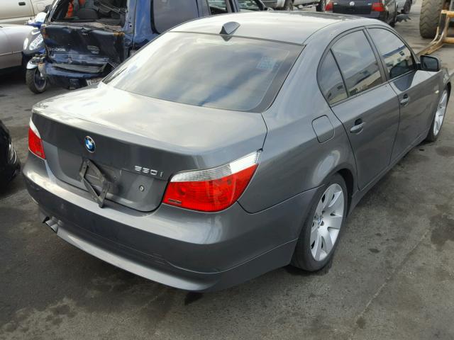 WBANE73567CM43976 - 2007 BMW 530 I GRAY photo 4