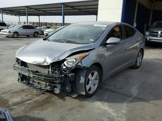 KMHDH4AE6CU458288 - 2012 HYUNDAI ELANTRA GL GRAY photo 2