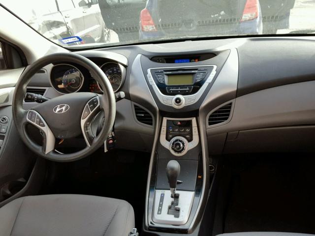 KMHDH4AE6CU458288 - 2012 HYUNDAI ELANTRA GL GRAY photo 9