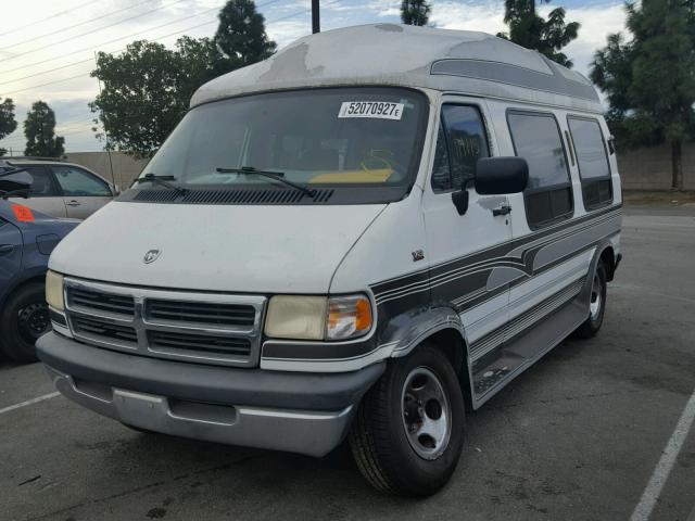 2B6HB21Z2SK534810 - 1995 DODGE RAM VAN B2 WHITE photo 2