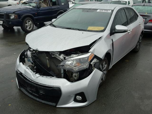 5YFBURHE6FP331827 - 2015 TOYOTA COROLLA L SILVER photo 2