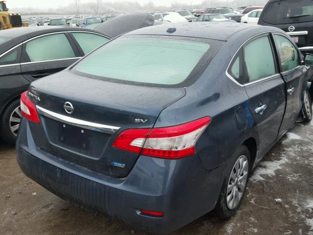 3N1AB7AP1EY220220 - 2014 NISSAN SENTRA S BLUE photo 4