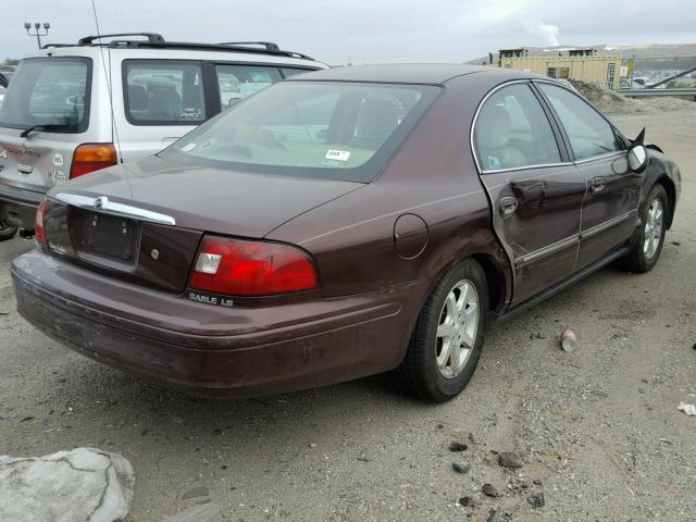 1MEFM55S7YG645137 - 2000 MERCURY SABLE LS P MAROON photo 4