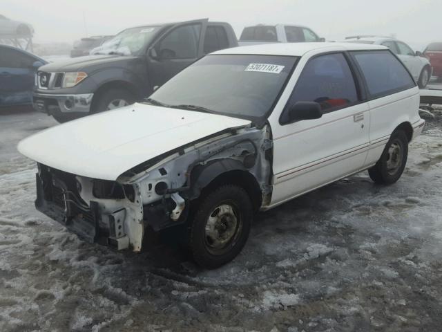 JB3CU24A4MU002317 - 1991 DODGE COLT GL WHITE photo 2