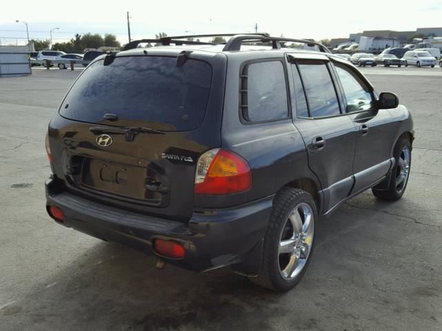 KM8SB82B91U013190 - 2001 HYUNDAI SANTA FE BLACK photo 4