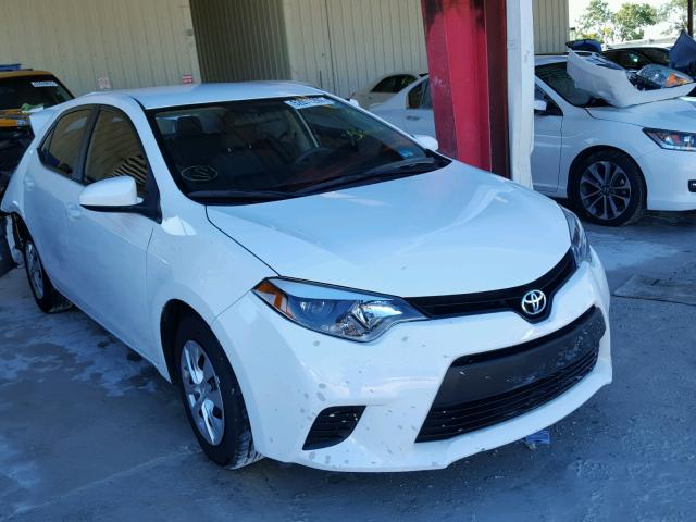 2T1BURHEXFC331877 - 2015 TOYOTA COROLLA L WHITE photo 1