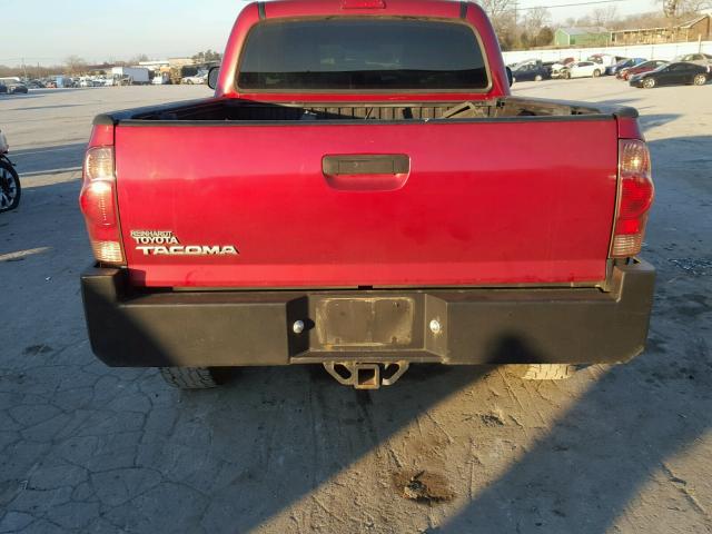 5TEPX42N15Z083780 - 2005 TOYOTA TACOMA RED photo 6