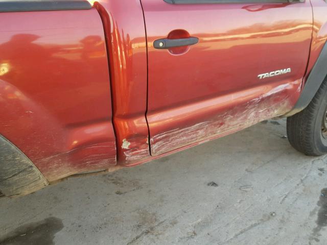 5TEPX42N15Z083780 - 2005 TOYOTA TACOMA RED photo 9