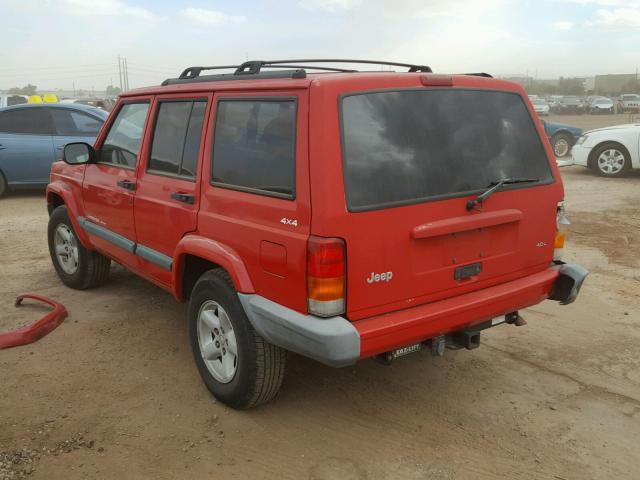 1J4FF68SXXL554280 - 1999 JEEP CHEROKEE S RED photo 3