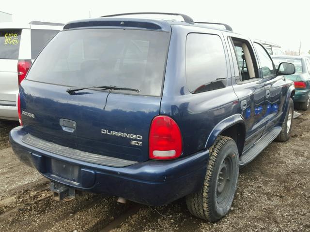 1D8HS58Z43F612590 - 2003 DODGE DURANGO SL BLUE photo 4