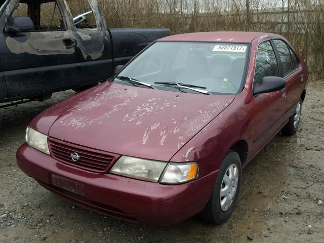 1N4AB41D0SC762730 - 1995 NISSAN SENTRA XE BURGUNDY photo 2