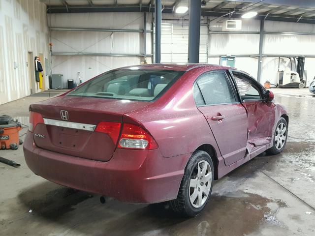 2HGFA1F53AH574462 - 2010 HONDA CIVIC LX MAROON photo 4