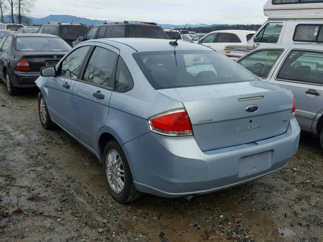 1FAHP35N99W130282 - 2009 FORD FOCUS SE BLUE photo 3