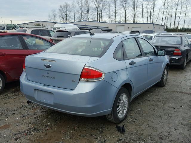 1FAHP35N99W130282 - 2009 FORD FOCUS SE BLUE photo 4