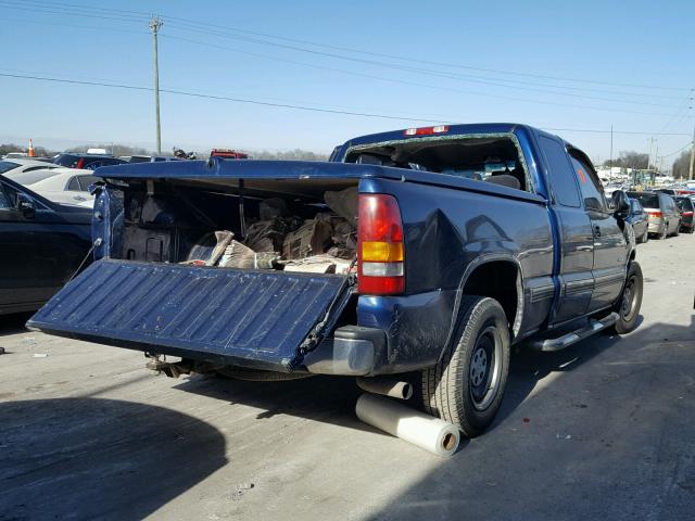 2GCEC19T111293056 - 2001 CHEVROLET SILVERADO BLUE photo 4