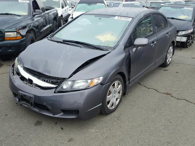 19XFA16599E030277 - 2009 HONDA CIVIC LX GRAY photo 2