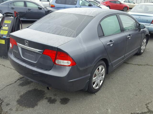 19XFA16599E030277 - 2009 HONDA CIVIC LX GRAY photo 4