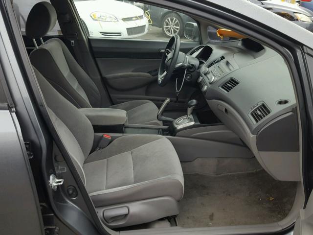 19XFA16599E030277 - 2009 HONDA CIVIC LX GRAY photo 5