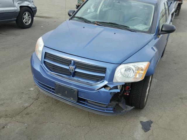 1B3HB48B37D314112 - 2007 DODGE CALIBER SX BLUE photo 9