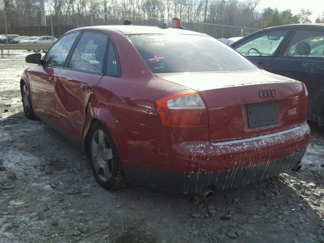 WAULC68E83A368364 - 2003 AUDI A4 1.8T QU RED photo 3