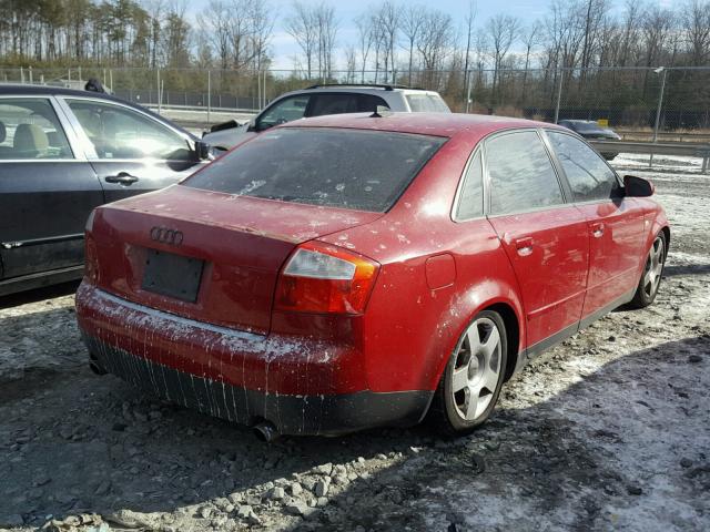 WAULC68E83A368364 - 2003 AUDI A4 1.8T QU RED photo 4