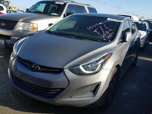 5NPDH4AE4EH460171 - 2014 HYUNDAI ELANTRA SE GRAY photo 2