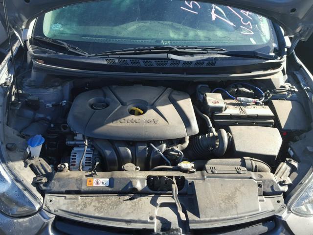 5NPDH4AE4EH460171 - 2014 HYUNDAI ELANTRA SE GRAY photo 7