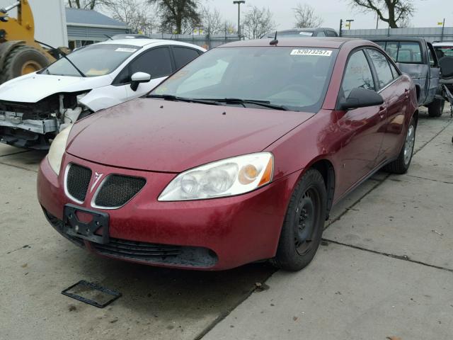 1G2ZF57B184204292 - 2008 PONTIAC G6 VALUE L MAROON photo 2