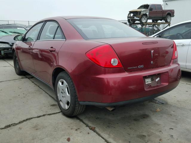 1G2ZF57B184204292 - 2008 PONTIAC G6 VALUE L MAROON photo 3