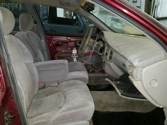 2G4WS52M3V1407447 - 1997 BUICK CENTURY CU RED photo 5