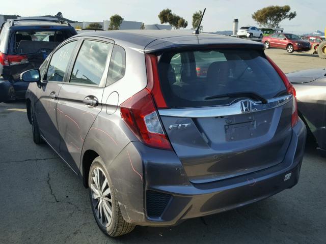 3HGGK5H87FM712707 - 2015 HONDA FIT EX GRAY photo 3