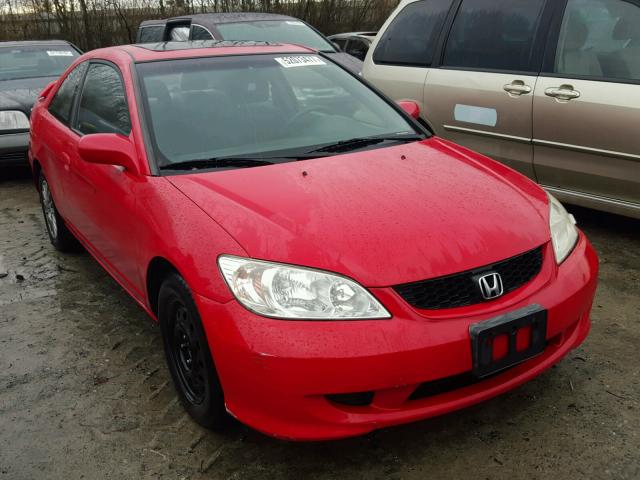 1HGEM22954L028660 - 2004 HONDA CIVIC EX RED photo 1