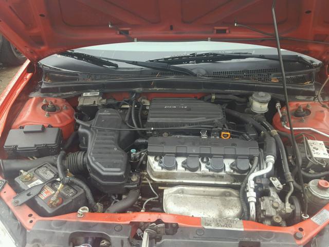 1HGEM22954L028660 - 2004 HONDA CIVIC EX RED photo 7