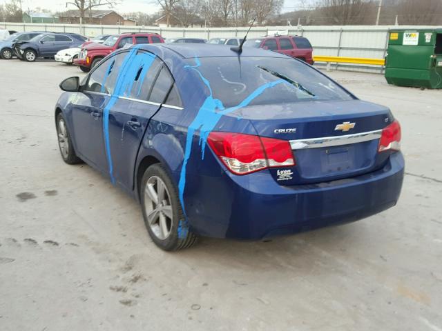 1G1PG5SC0C7112848 - 2012 CHEVROLET CRUZE LT BLUE photo 3