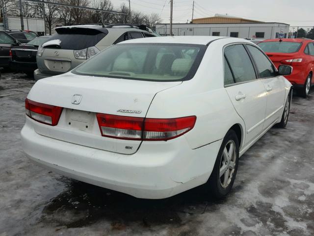 1HGCM56643A070241 - 2003 HONDA ACCORD EX WHITE photo 4