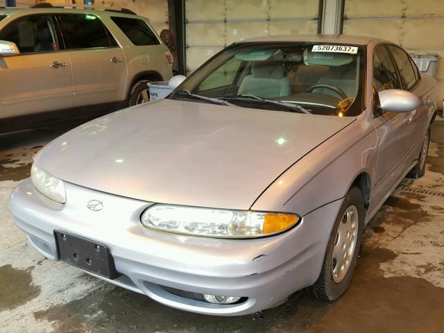 1G3NL52T7YC374858 - 2000 OLDSMOBILE ALERO GL SILVER photo 2