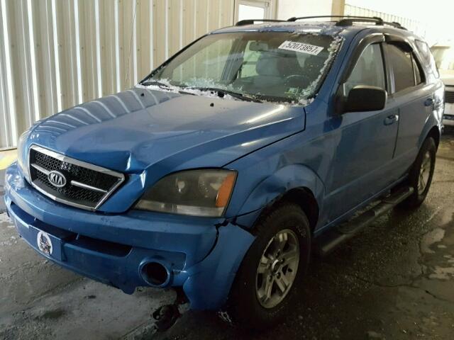 KNDJC733555407462 - 2005 KIA SORENTO EX BLUE photo 2