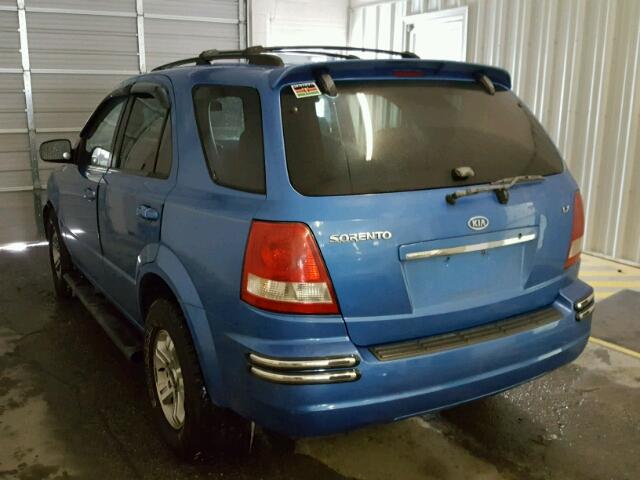 KNDJC733555407462 - 2005 KIA SORENTO EX BLUE photo 3